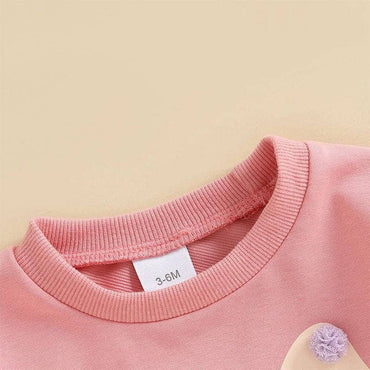 Pom Pom Bow Baby Sweatshirt