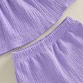 Sleeveless Lilac Ruffled Baby Set