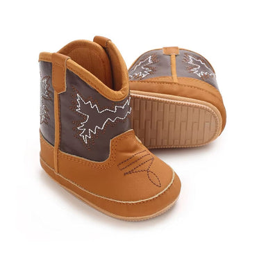 Brown Christmas Baby Boots   