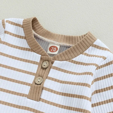 Long Sleeve Striped Baby Set   