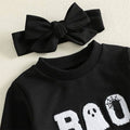 Long Sleeve Halloween Boo Skirt Toddler Set Sets The Trendy Toddlers 