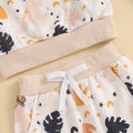 Long Sleeve Dino Leaves Baby Set   