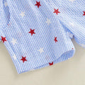 Short Sleeve USA Gentleman Striped Toddler Set