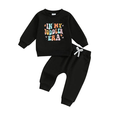 Long Sleeve In My Toddler Era Set Black 12-18 M