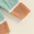 Color Block Knit Baby Sweater   