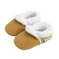 Solid Plush Baby Shoes Mustard Yellow 1 