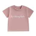 Birthday Babe Toddler Tee Beige 9-12 M 