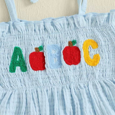 Tie Up Straps Back To School Toddler Set