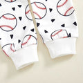 Long Sleeve Baseball Snacks Baby Set   