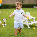 Short Sleeve Collar Easter Toddler Set