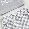 Dad's My Dude Checkered Toddler Set   