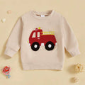 Fire Truck Toddler Sweatshirt sweatshirt The Trendy Toddlers 