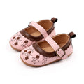 Scalloped Trim Floral Baby Shoes Pink 1