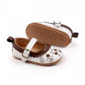 Scalloped Trim Floral Baby Shoes