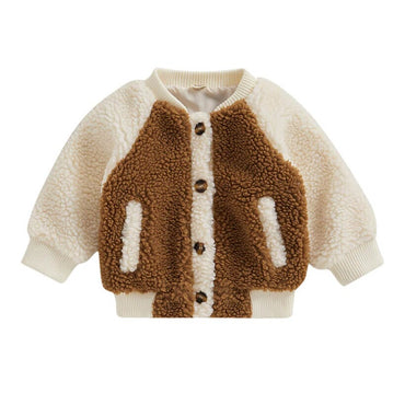 Fluffy Buttons Toddler Jacket   