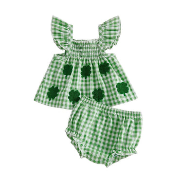 Fly Sleeve Shamrock Baby Set