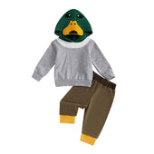 Long Sleeve Duck Hooded Baby Set
