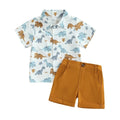 Dinosaurs Shirt Solid Shorts Toddler Set   