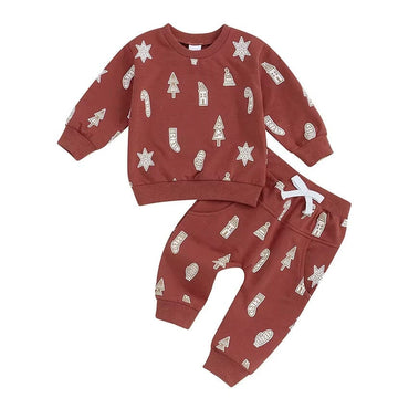 Long Sleeve Christmas Baby Set   