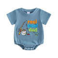 Short Sleeve Reel Cool Dad Baby Bodysuit Bodysuit The Trendy Toddlers Blue 0-3 M 