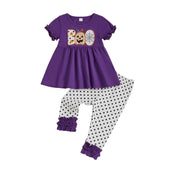 Short Sleeve Polka Dot Boo Toddler Set