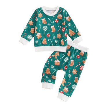 Long Sleeve Christmas Time Toddler Set   