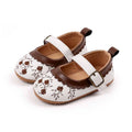 Scalloped Trim Floral Baby Shoes White 1