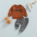 Brown Sweatshirt Pumpkin Set   