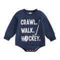 Crawl Walk Hockey Baby Bodysuit Blue 0-3 M 