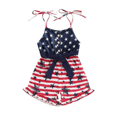 4th of July Straps Toddler Romper Rompers The Trendy Toddlers 