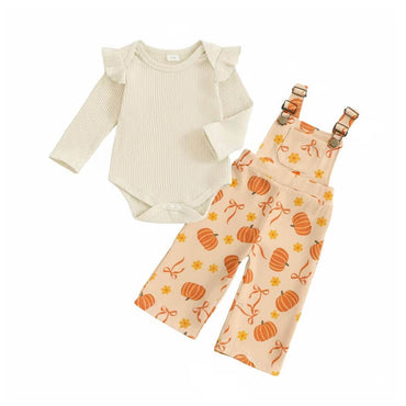 Long Sleeve Pumpkin Patch Ribbed Baby Set Sets The Trendy Toddlers 