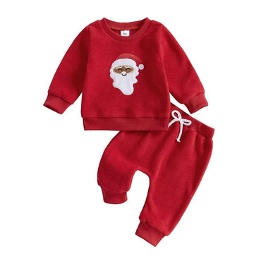 Red Santa Long Sleeve Baby Set   