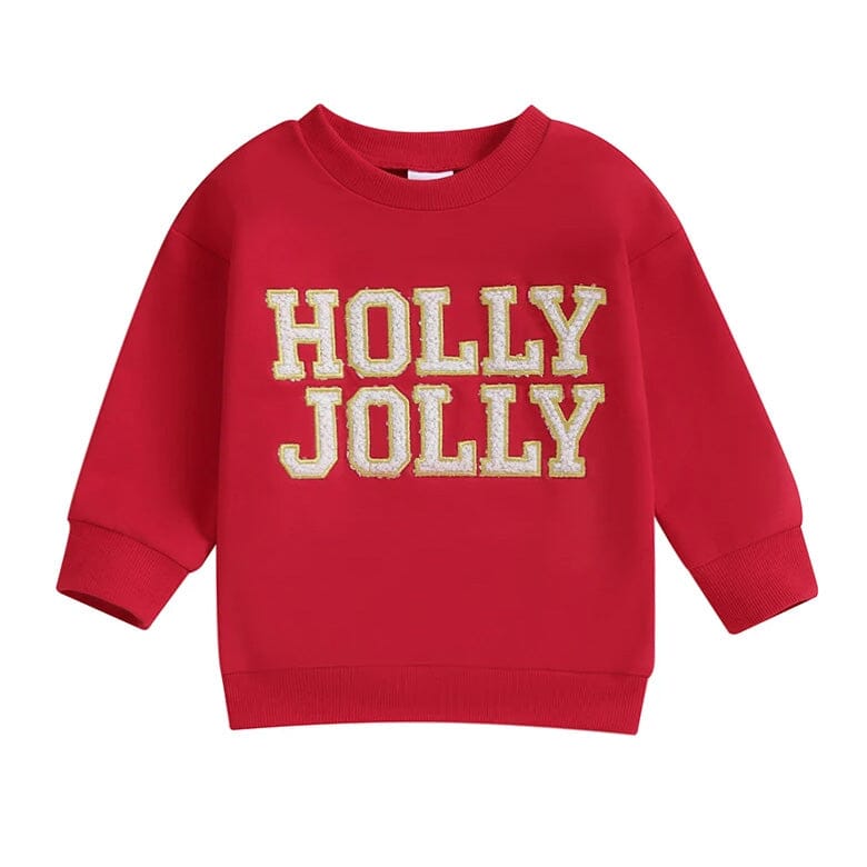 Holly Jolly Toddler Sweatshirt Red 9-12 M 
