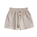 Solid Pockets Baby Shorts Beige 3-6 M 