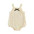 Sleeveless Ruffled Dots Baby Romper