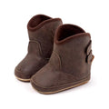 Solid Baby Boots Dark Brown 1 