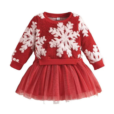 Fluffy Snowflakes Christmas Toddler Set   