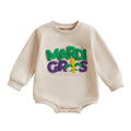 Long Sleeve Mardi Gras Baby Bodysuit