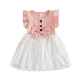 Ruffle Sleeve Bow Lace Toddler Dress
