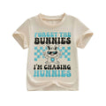 Chasing Hunnies Checkered Toddler Tee T-Shirt The Trendy Toddlers Beige 2T 