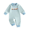 Construction Vehicle Striped Baby Jumpsuit Jumpsuit The Trendy Toddlers 