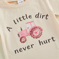 Little Dirt Never Hurt Pink Shorts Baby Set