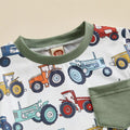 Tractors Solid Shorts Baby Set   