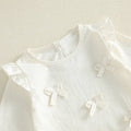 Long Sleeve Lace Bows Toddler Set