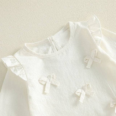 Long Sleeve Lace Bows Toddler Set Sets The Trendy Toddlers 