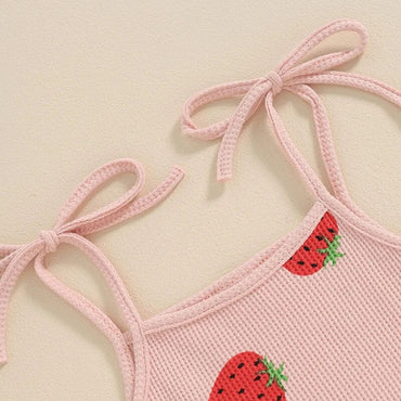 Sleeveless Strawberry Baby Dress   