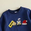 Long Sleeve Christmas Train Plaid Pants Toddler Set