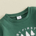Long Sleeve First Christmas Waffle Baby Set Sets The Trendy Toddlers 