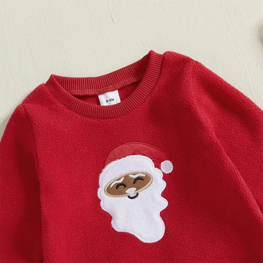 Red Santa Long Sleeve Baby Set   