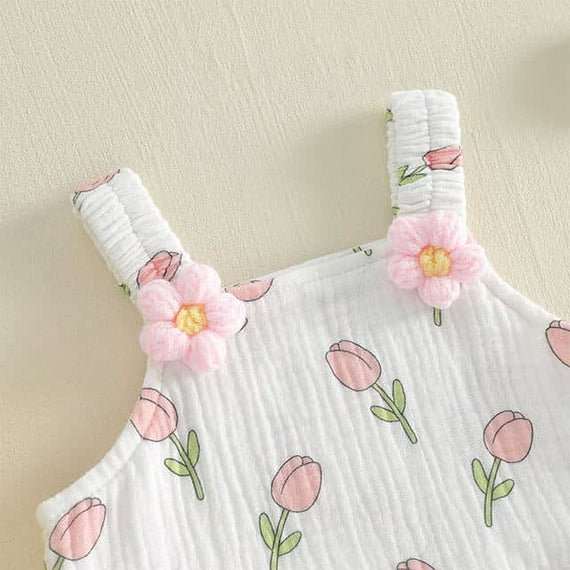 Sleeveless Tulip Baby Romper Rompers The Trendy Toddlers 